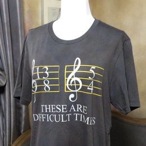 NWT "These Are Difficult Times" music tee, size L